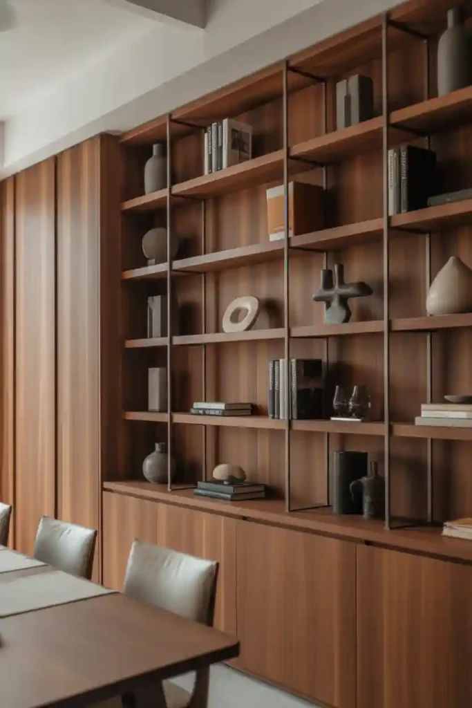  Paneling with Built-In Shelves