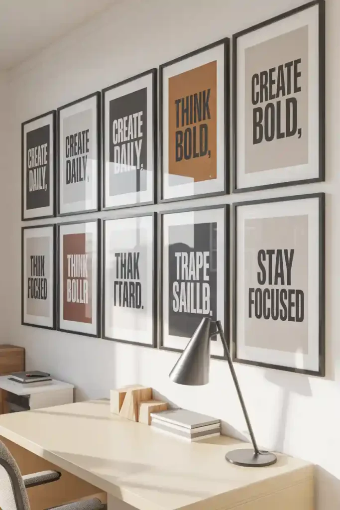 Typography-Only Gallery Wall