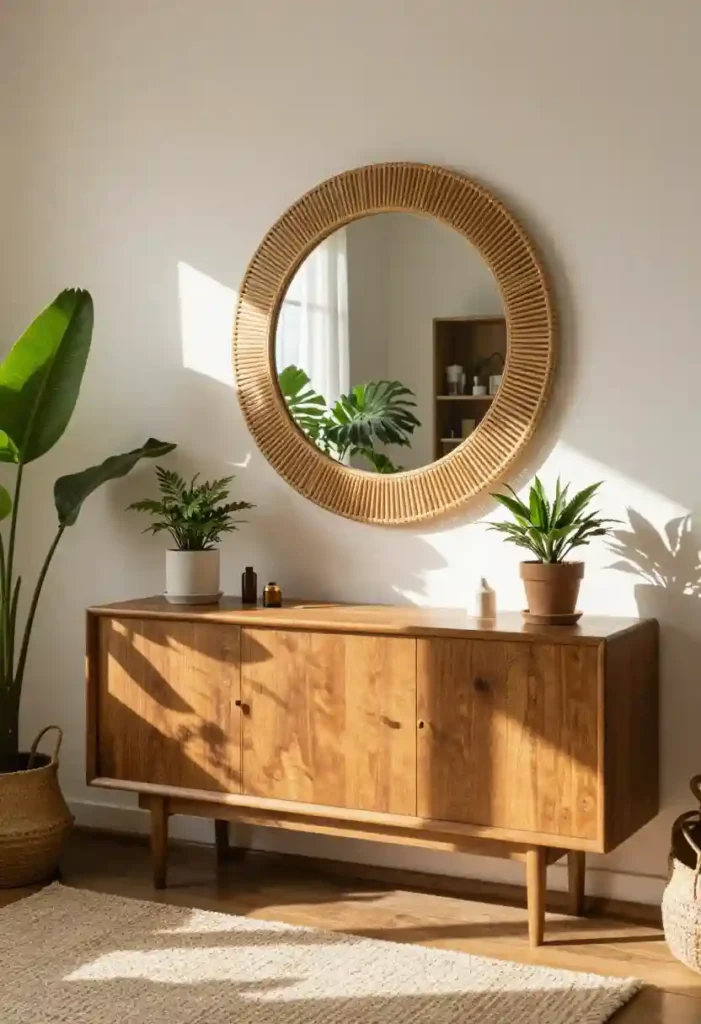Bohemian Woven Frame Mirror