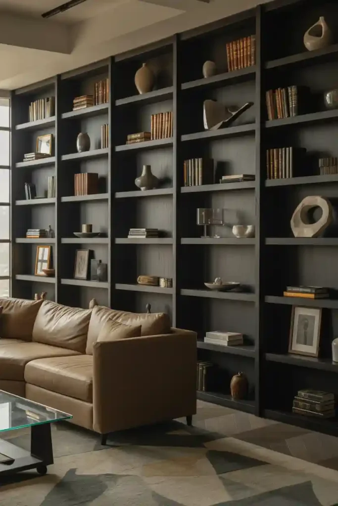  Built-In Shelving as a Full Accent Wall