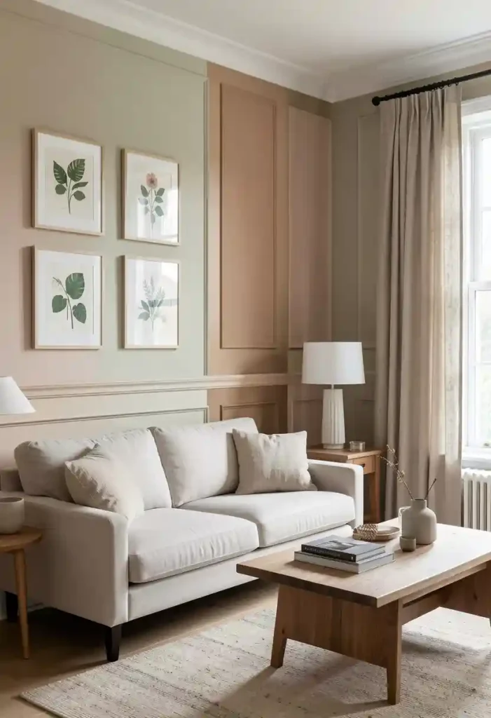 Contemporary Color Blocking in a Traditional Room