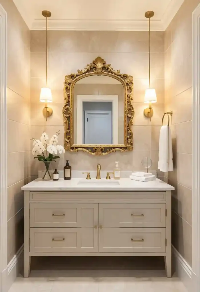 Decorative Framed Mirror as a Statement Piece