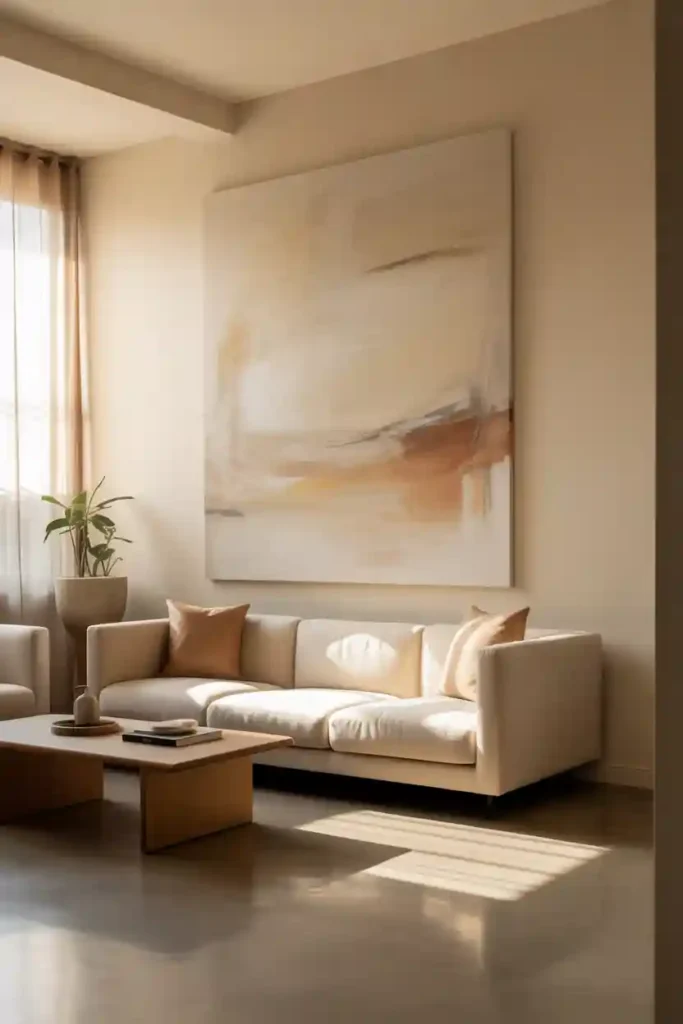 Simple Wall Art with Soft Tones