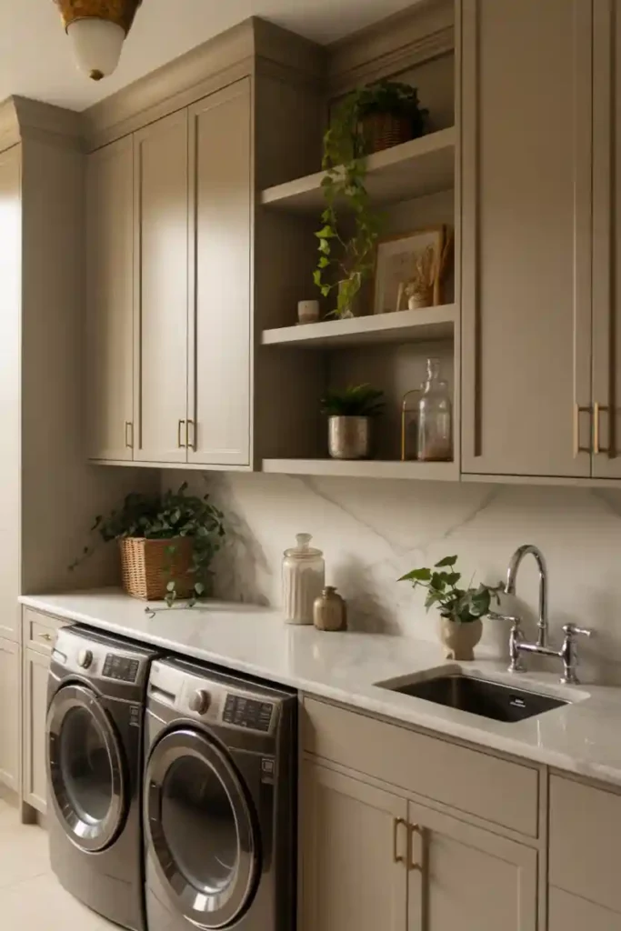 Subtle Greenery and Decor Accents