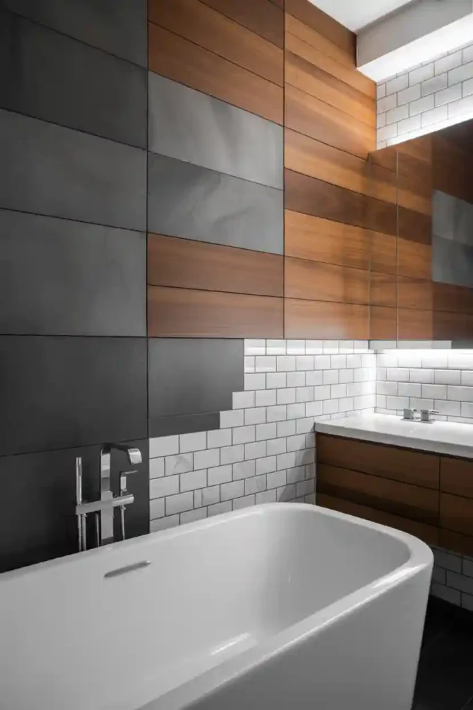 Mixed Material Statement Wall