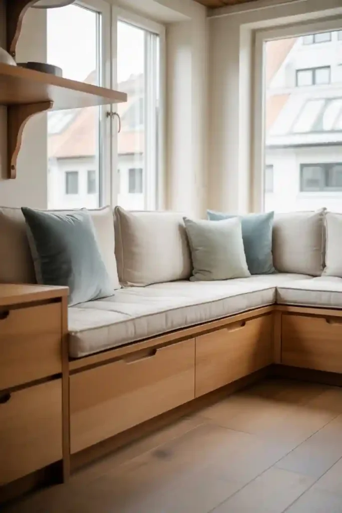  Use Built-In Window Seats with Storage
