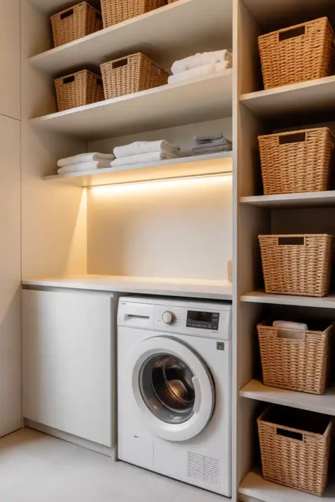 Folding Station Hidden Laundry Closet