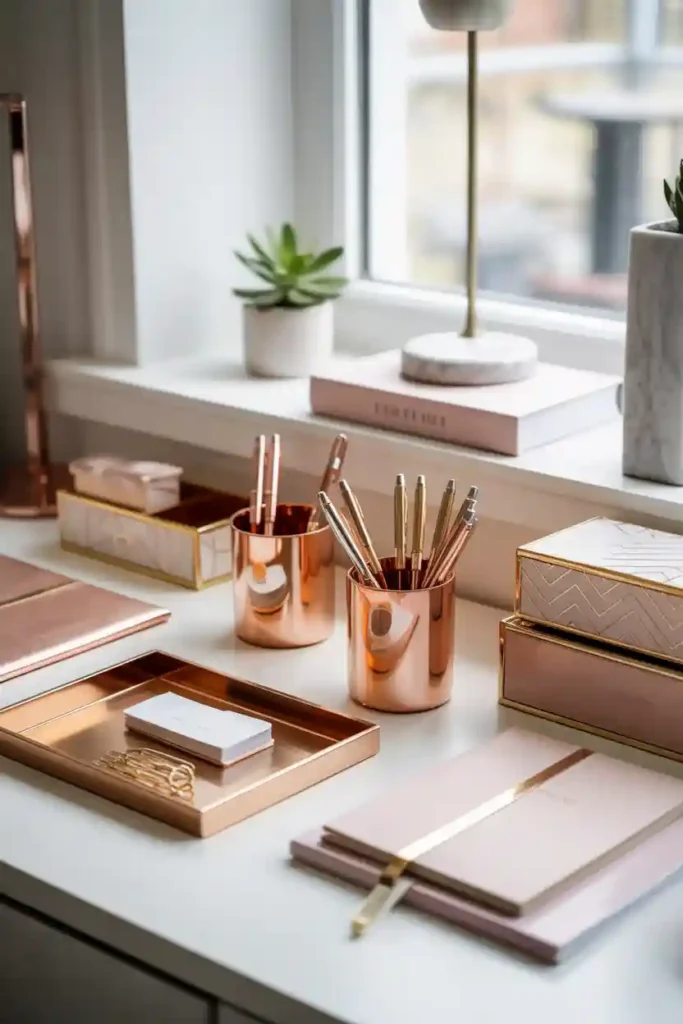 Keep the Desk Organized with Stylish Accessories