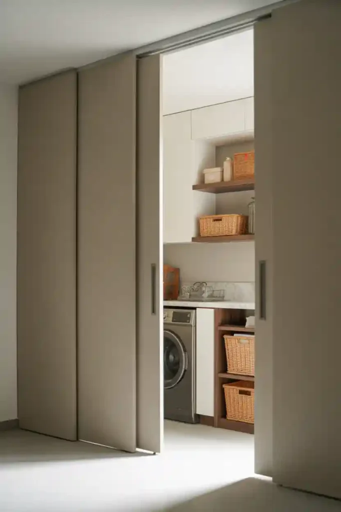 Sliding Doors or Hidden Laundry Areas