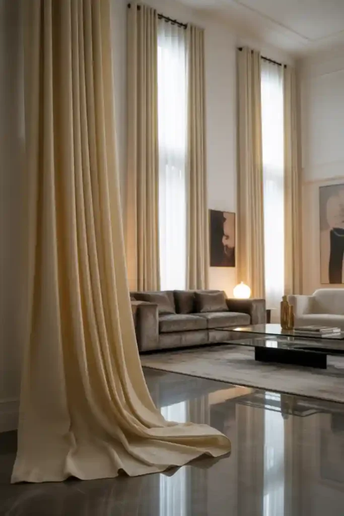 Always Let Curtains Touch the Floor