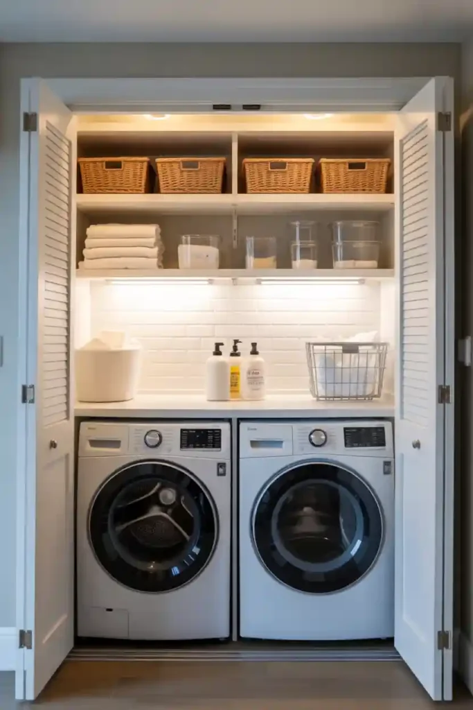 Bi-Fold Door Hidden Laundry