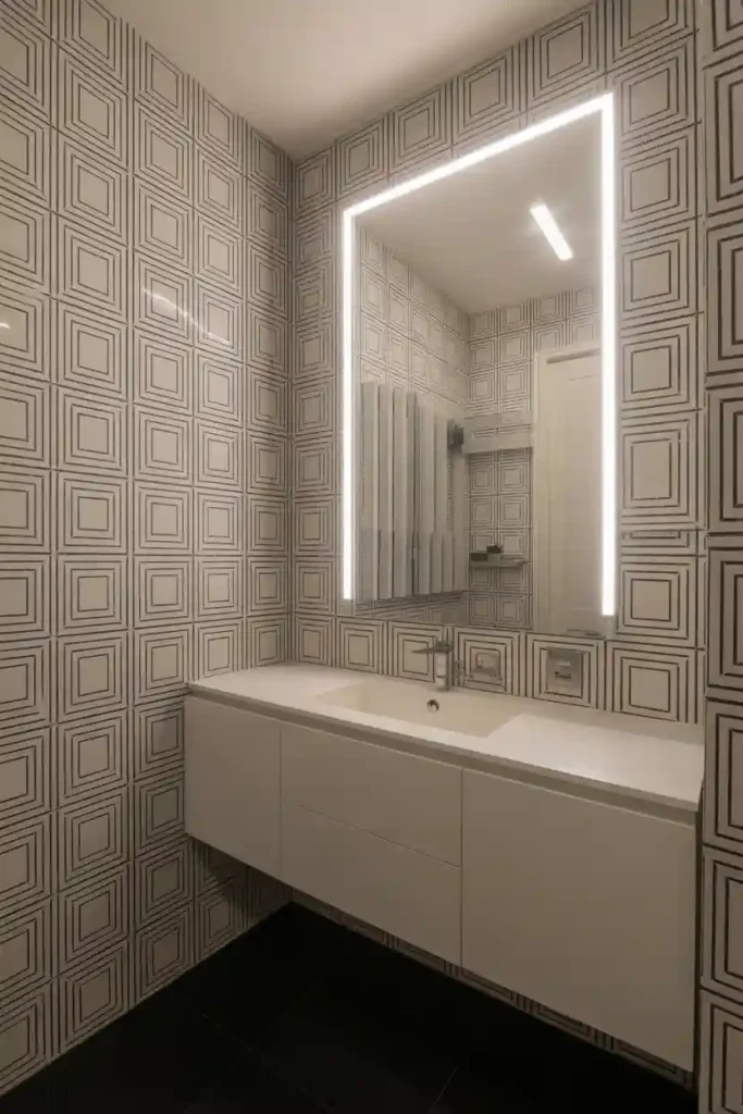 Statement Wallpaper with Geometric Patterns