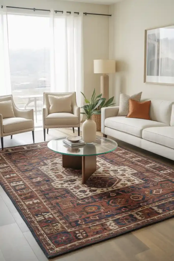 Use Area Rugs to Anchor the Space