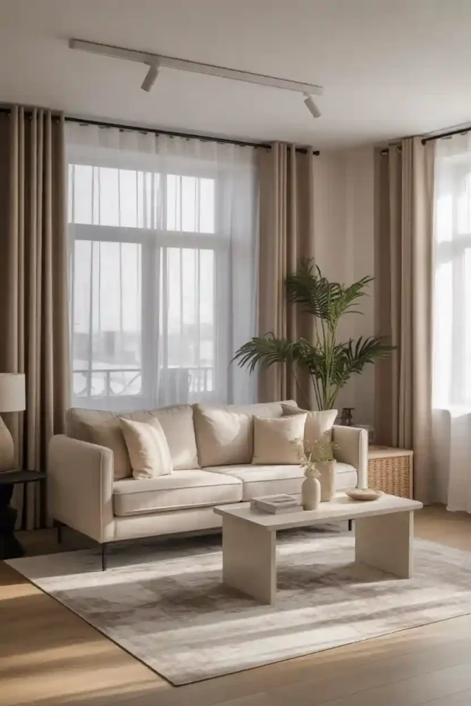 Add Floor-to-Ceiling Curtains for Height