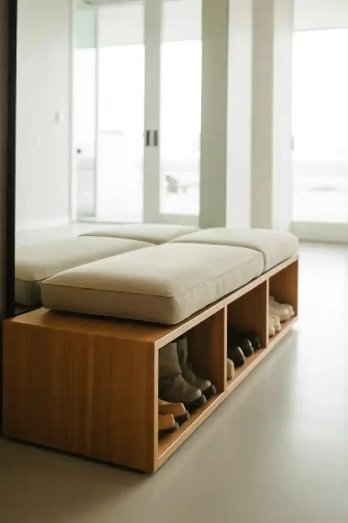 Bench with Shoe Cubby