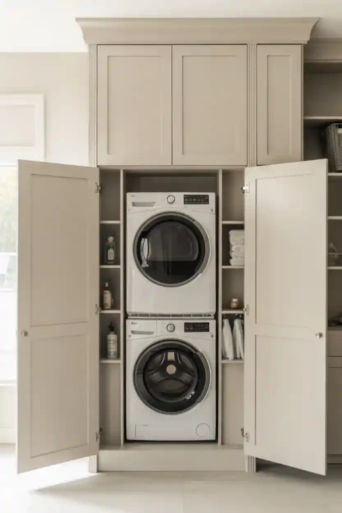 Cabinet-Integrated Laundry Closet