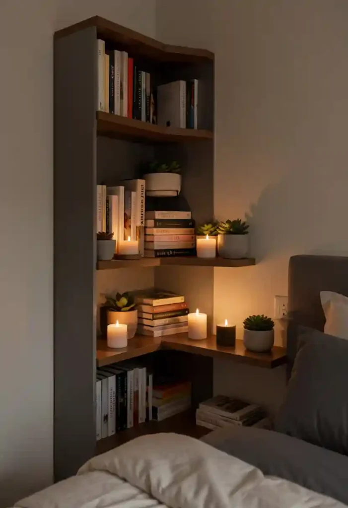 Corner Bookshelf Unit