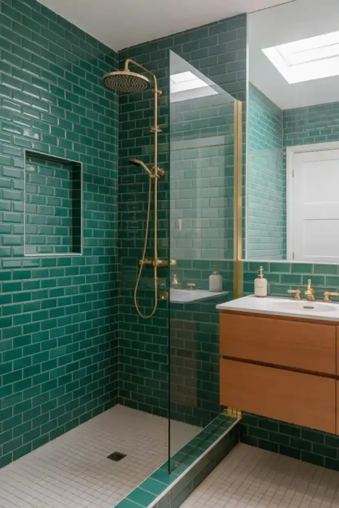 Floor-to-Ceiling Subway Tiles