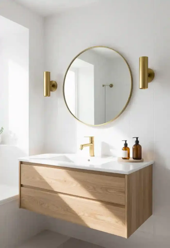 Round Mirror to Soften and Reflect