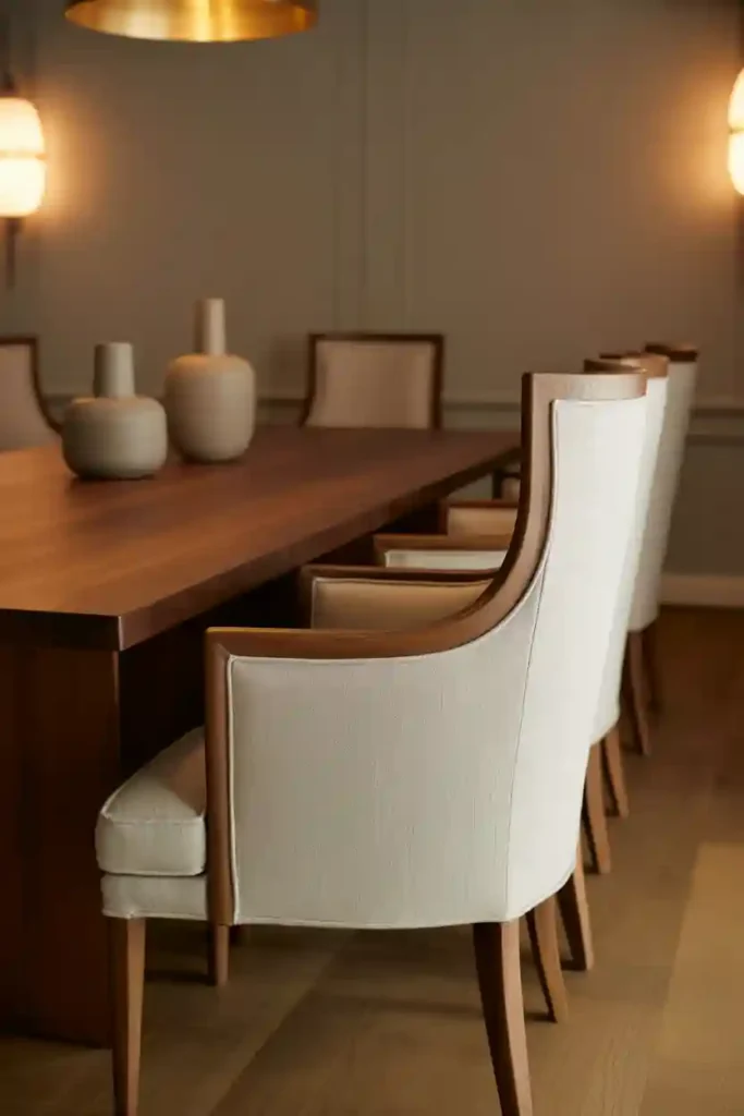  Dining Chairs with Armrests