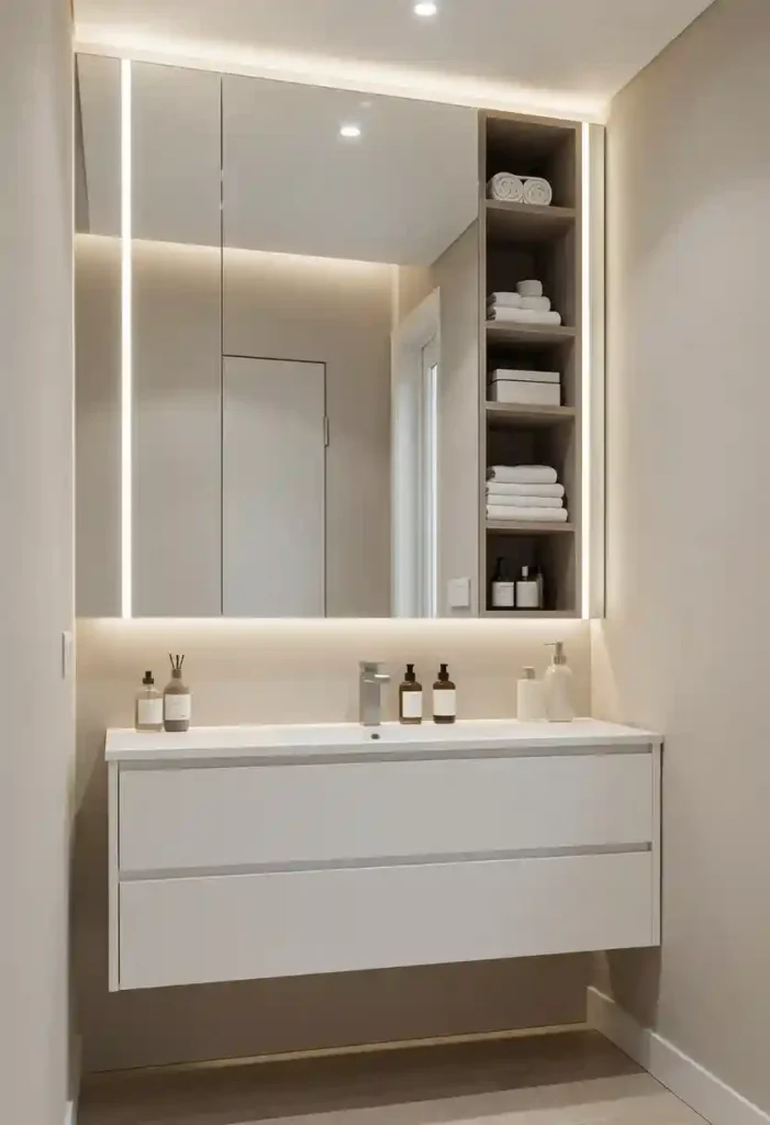 Mirror with Built-In Storage