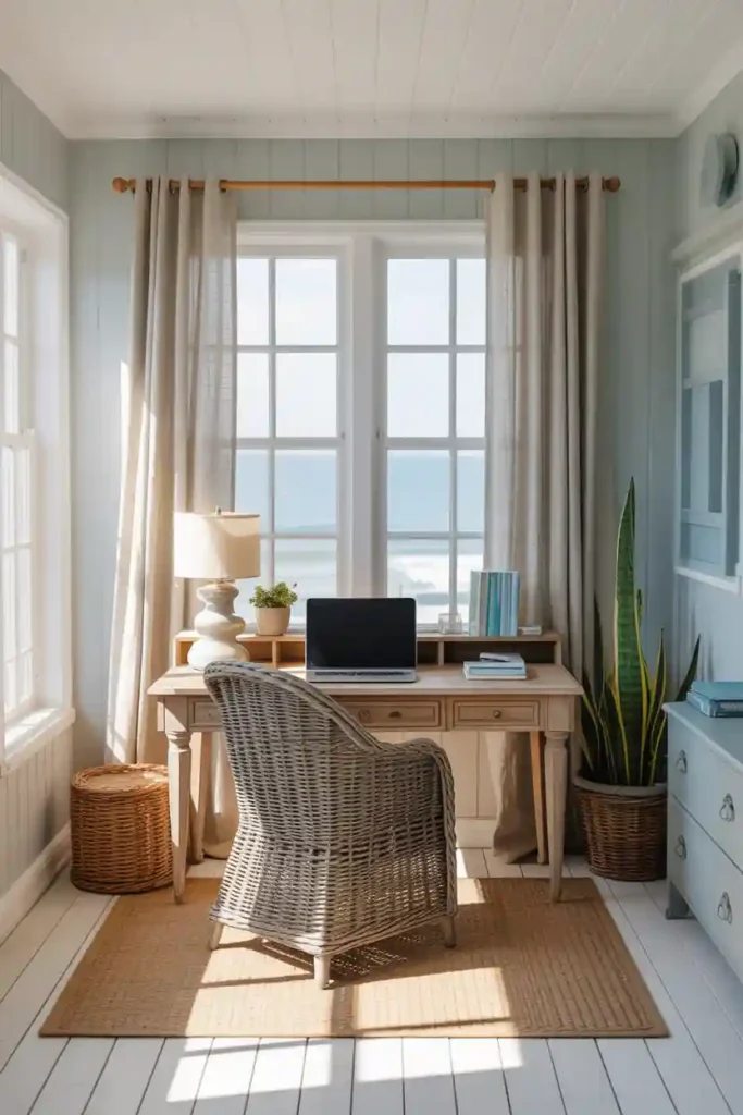 Coastal Sunroom Office