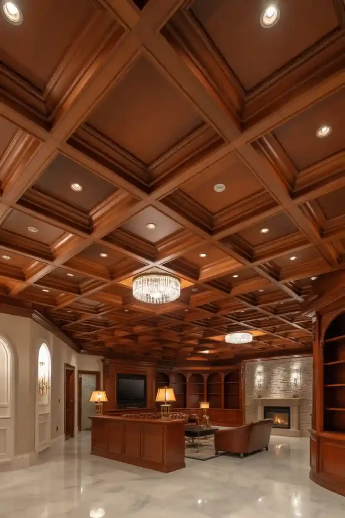 Coffered Ceiling for a High-End Feel