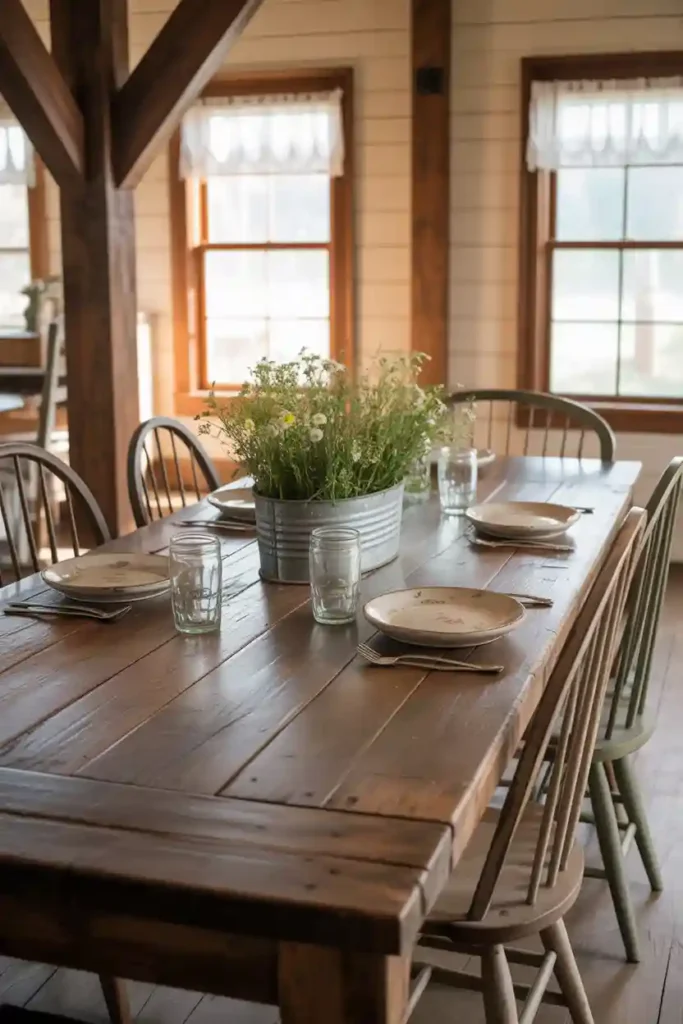Farmhouse-Style Dining Table