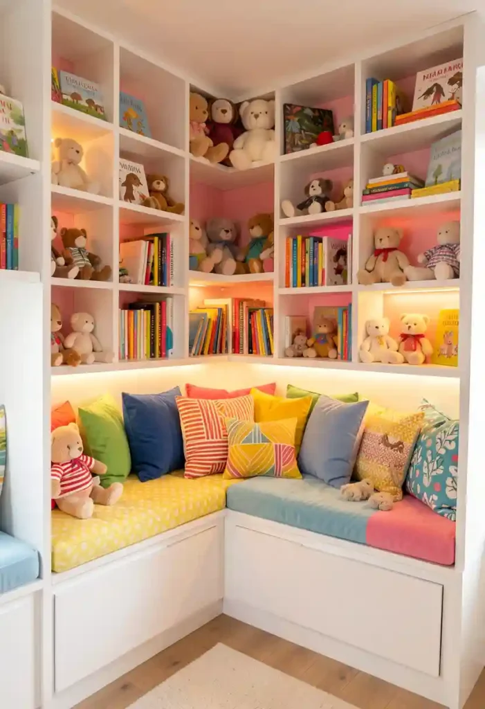 Reading Nooks with Built-In Shelves