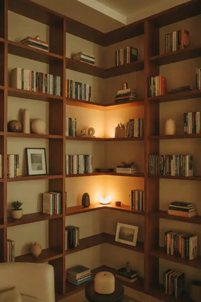 Corner Bookshelves