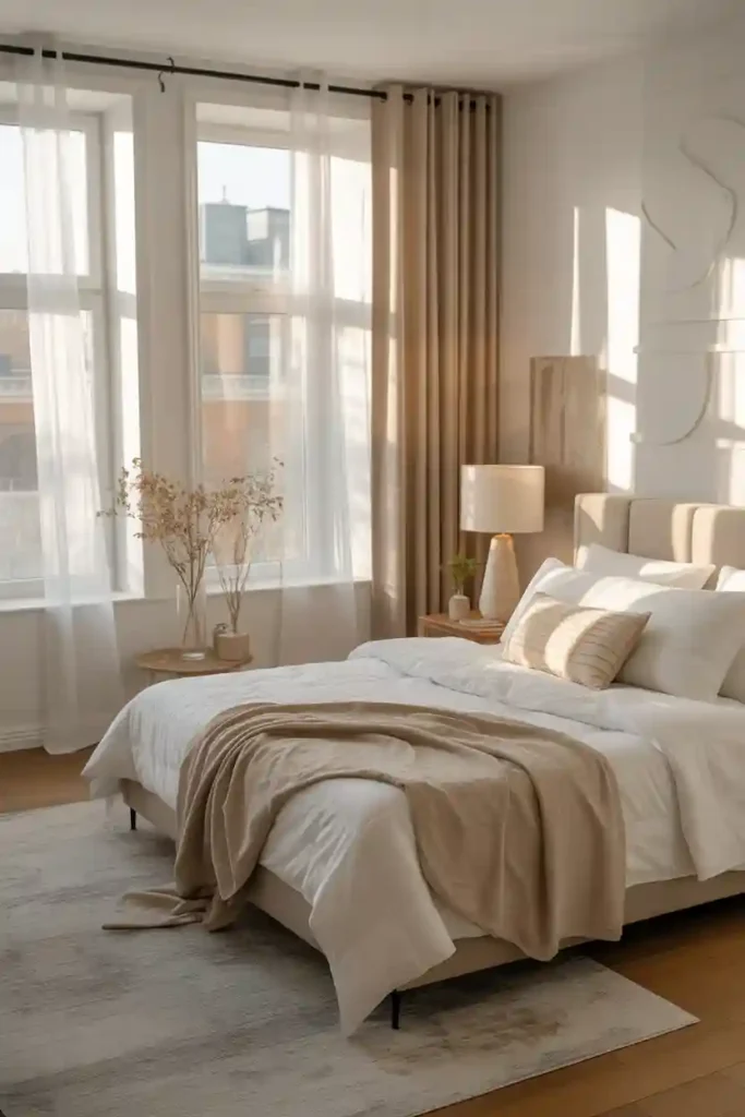 Layered Curtains for Softness and Height