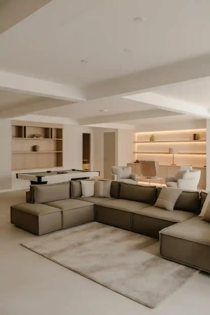 Open-Concept Family Basement Layout