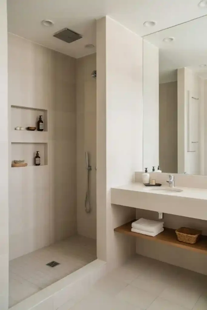 Recessed Shelving for a Sleek Look