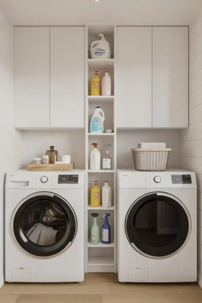 Slim Pull-Out Shelving Between Appliances