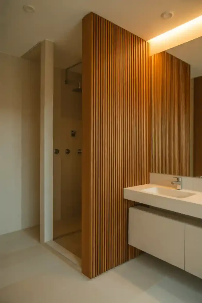 Vertical Wood Slat Wall