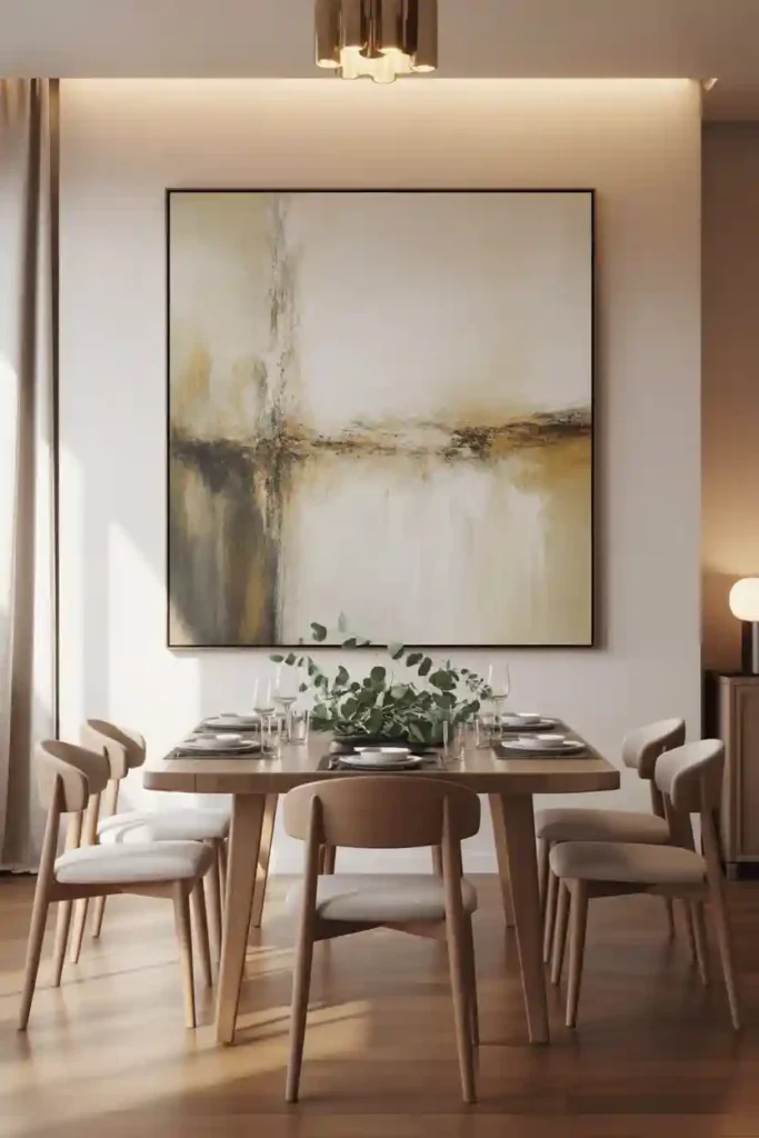 Art Centered Above the Table