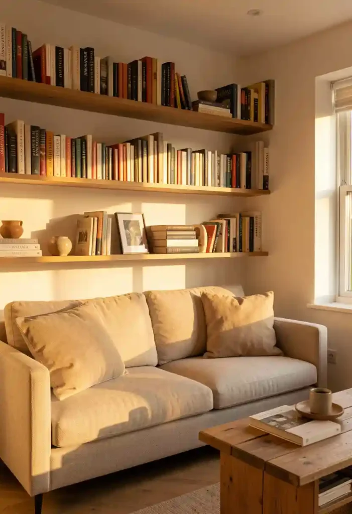 Bookshelves Above Furniture