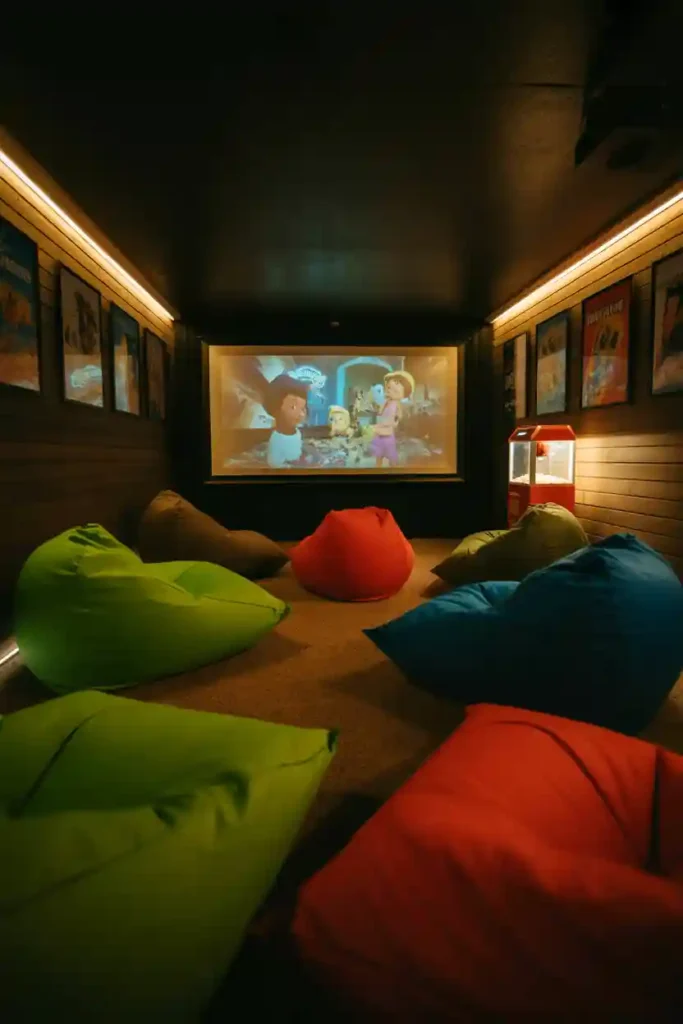 Kids Movie Theater Basement