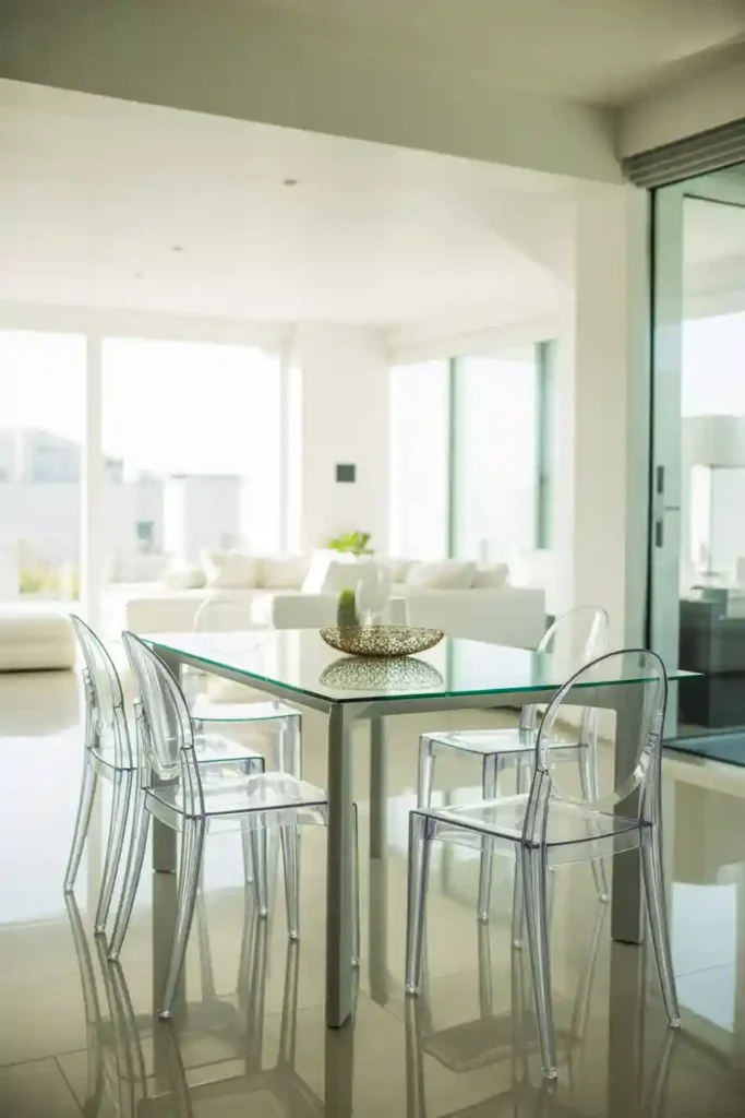 Glass or Acrylic Furniture for Transparency