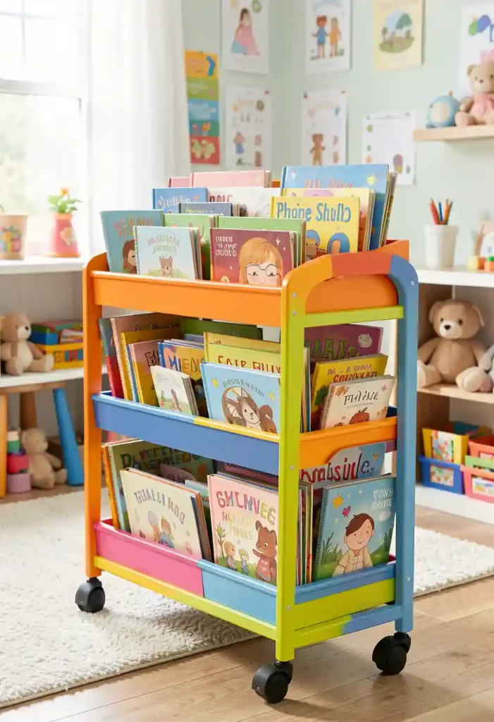 Mobile Bookshelf Carts