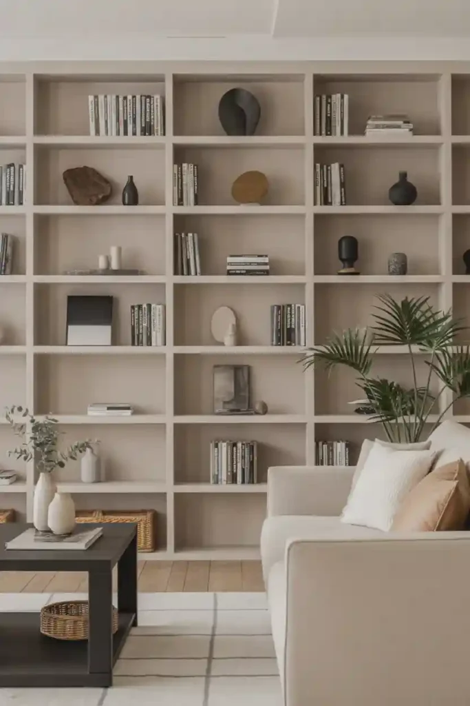 Style Shelves with a Balanced Mix
