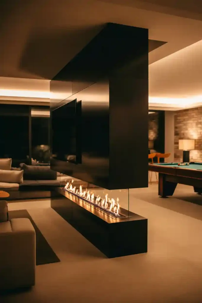 Double-Sided Fireplace