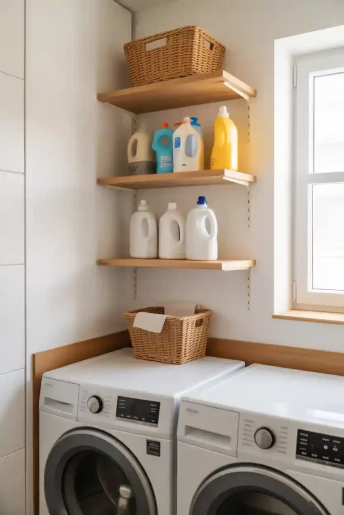 Floating Corner Triangle Shelves