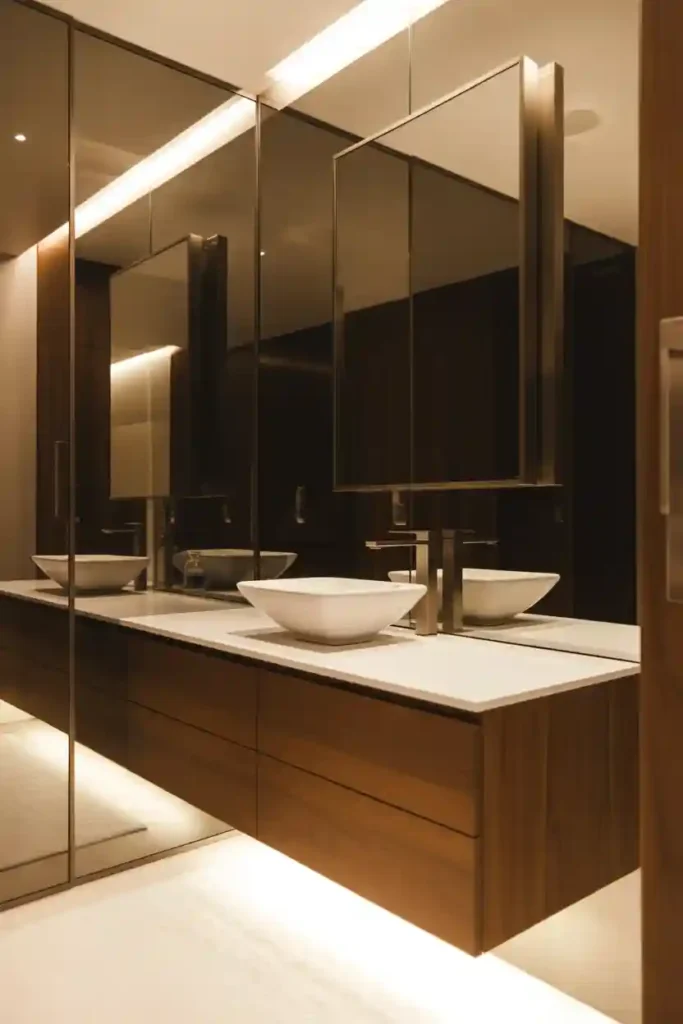 Metallic or Mirrored Wall Panels