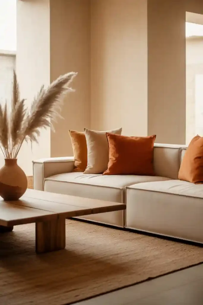 Subtle Contrast with Earthy Accents