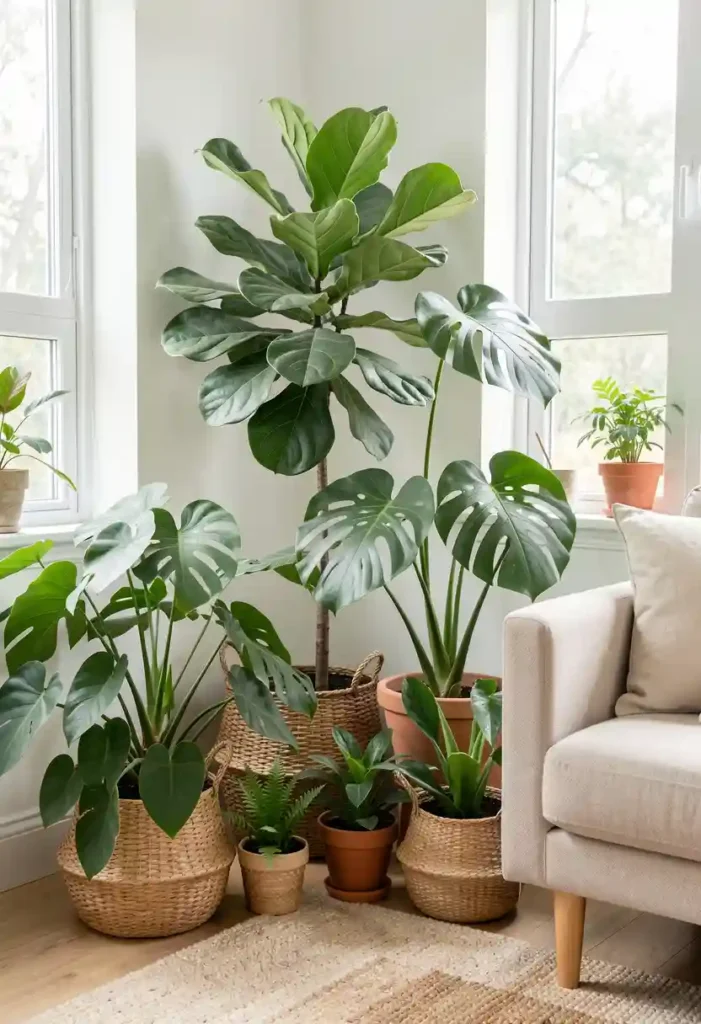 Layered Floor Plant Arrangement