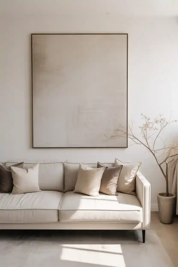 Single Oversized Neutral Canvas