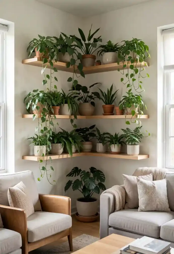  Create a Mini Plant Corner Shelf