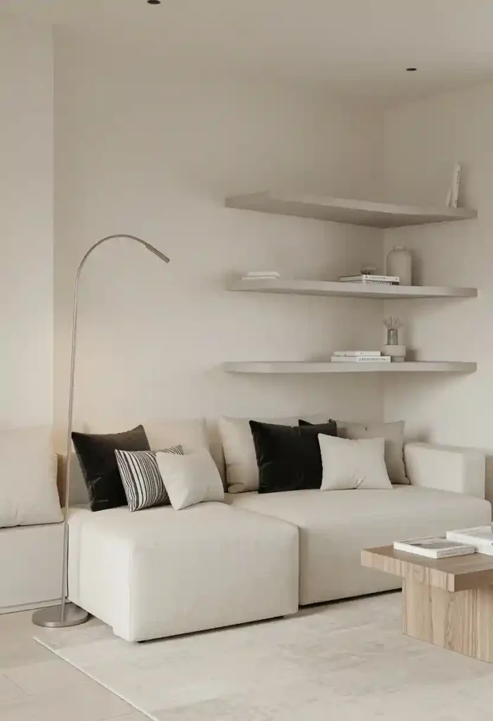 . Built-In Floating Shelves