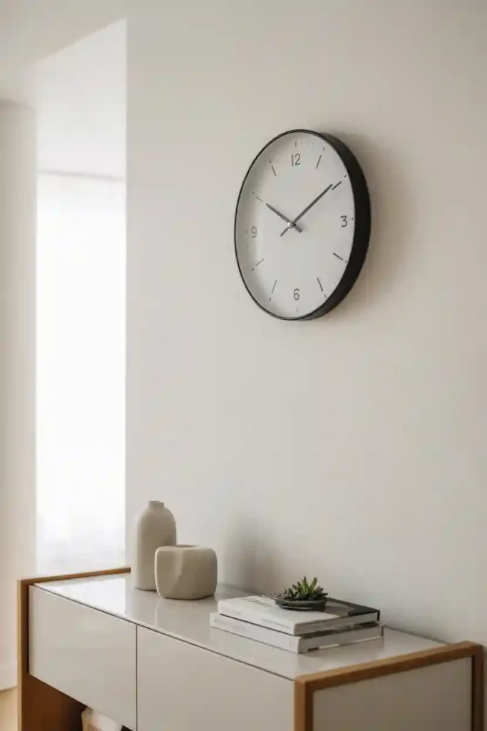 Minimal Wall Clock As Functional Decor